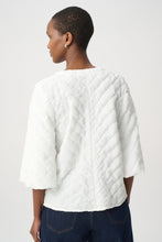 Load image into Gallery viewer, Joseph Ribkoff Textured Puff Sleeve V-Neck Top 264020 - Winter White
