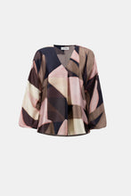 Load image into Gallery viewer, Joseph Ribkoff Geometric Print Recycled Satin Top 264197