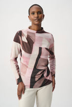 Load image into Gallery viewer, Joseph Ribkoff Geometric Print Lurex Sweater 264205