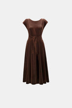 Load image into Gallery viewer, Joseph Ribkoff Velvet Tie Dress 264209 - Mahogany