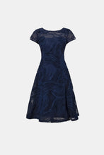 Load image into Gallery viewer, Joseph Ribkoff Embroidered Swirl Fit & Flare Dress 264720 - Midnight Blue