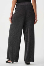 Load image into Gallery viewer, Joseph Ribkoff Lurex Wide Leg Pant 264942 - Black Silver