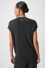 Load image into Gallery viewer, Joseph Ribkoff Mock Neck Lurex Sweater 264943 - Black Silver