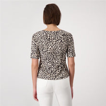 Load image into Gallery viewer, Monari Leo Allover Tee Shirt 409204 Coffee Bean