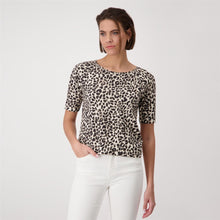 Load image into Gallery viewer, Monari Leo Allover Tee Shirt 409204 Coffee Bean