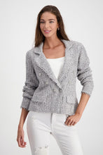 Load image into Gallery viewer, Monari Chrome Knit Jacket 808697- Cloudy Grey