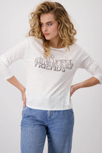 Load image into Gallery viewer, Monari Best Friends Tee Shirt 409192 Off White