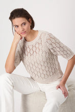 Load image into Gallery viewer, Monari Ajour Knit Sweater 409480 Warm Sand