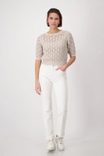 Load image into Gallery viewer, Monari Ajour Knit Sweater 409480 Warm Sand