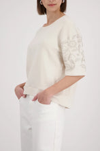 Load image into Gallery viewer, Monari Embroidery Jersey Top 410257 - Beige