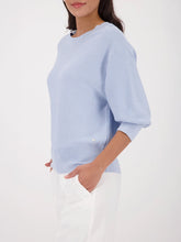 Load image into Gallery viewer, Monari Lurex Sweater 410298 - Light Sky Blue