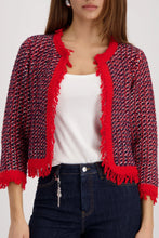 Load image into Gallery viewer, Monari Tweed Knit Jacket 410386 - Marine