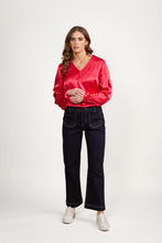 Load image into Gallery viewer, Vassalli Wide Leg Ankle Grazer Jean 5995A - Ink Denim