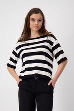 Load image into Gallery viewer, Monari Sweatshirt Stripes - Black/Vanilla
