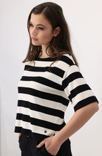 Load image into Gallery viewer, Monari Sweatshirt Stripes - Black/Vanilla