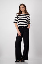 Load image into Gallery viewer, Monari Sweatshirt Stripes - Black/Vanilla