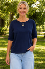 Load image into Gallery viewer, Lauren New Jersey Slouch Top 10AN - Navy