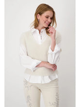 Load image into Gallery viewer, Monari V Neck Knit Vest 807940 - Sand Shell