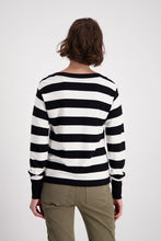 Load image into Gallery viewer, Monari Stripe Sweater 808088 - Black Ivory