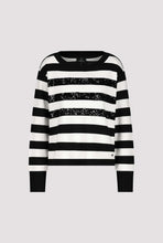 Load image into Gallery viewer, Monari Stripe Sweater 808088 - Black Ivory