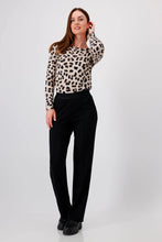 Load image into Gallery viewer, Monari Schwarz Script Ribbon Trouser 808495 - Black