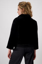 Load image into Gallery viewer, Monari Faux Fur Boxy Jacket 808513 - Black