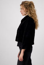 Load image into Gallery viewer, Monari Faux Fur Boxy Jacket 808513 - Black