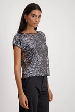 Load image into Gallery viewer, Monari Let's Celebrate Sequin Top 808602 - Black