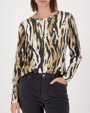 Load image into Gallery viewer, Monari Whisky Tiger Tee 809331 - Whisky Pattern