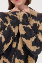 Load image into Gallery viewer, Monari Houndstooth Cardi Jacket 809540 - Anthra