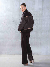 Load image into Gallery viewer, Alison Sheri Quilted Pipe Trim Zip Front Jacket 44228