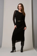 Load image into Gallery viewer, Loobie's Story Aston Crew Dress LS2904PL - Black