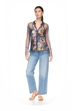 Load image into Gallery viewer, Johnny Was Mazzy Button. Down Ruffle Shirt C14625-O Teyros Scarf