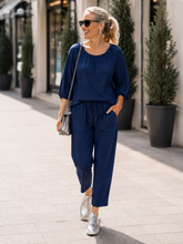 Load image into Gallery viewer, Lauren Montauk Drawstring Top 17A - Navy