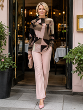 Load image into Gallery viewer, Joseph Ribkoff Geometric Print Lurex Sweater 264205