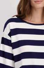 Load image into Gallery viewer, Monari Sweatshirt Stripes - Navy and White