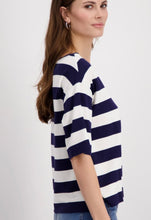 Load image into Gallery viewer, Monari Sweatshirt Stripes - Navy and White