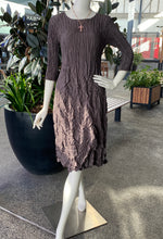 Load image into Gallery viewer, Alquema 3/4 Sleeve Smash Pocket Dress AD544SMOC - Smokey Chocolate