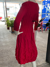 Load image into Gallery viewer, Alquema 3/4 Sleeve Smash Pocket Dress AD544RAS - Raspberry