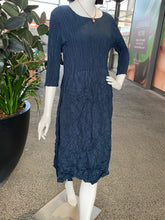 Load image into Gallery viewer, Alquema 3/4 Sleeve Smash Pocket Dress AD544MID - Midnight