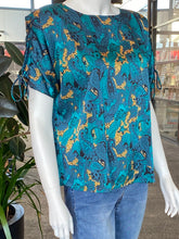 Load image into Gallery viewer, Lauren Silk Top - Marble Teal