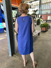 Load image into Gallery viewer, See Saw - SL Scalllop Edge Shift Dress - Denim - SS337D