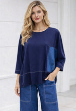 Load image into Gallery viewer, Lauren Verona Weekend Top 130VWTD - Denim