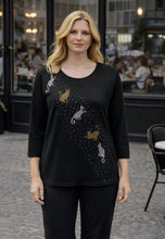 Load image into Gallery viewer, La Madona Cats Tango Top 46848 - Black