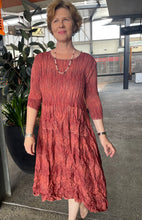 Load image into Gallery viewer, Alquema 3/4 Sleeve Smash Pocket Dress AD544TAND - Tangerine