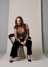 Load image into Gallery viewer, Loobie's Story Featherington Top LS2932F - Black Multi