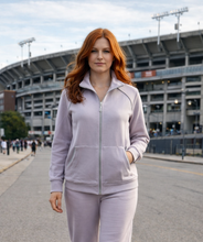 Load image into Gallery viewer, Kleio Silver Trim Zipper Jacket 61636 - Lavender