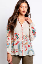 Load image into Gallery viewer, Johnny Was Ruelle Blouse Luciana - Shell