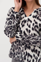 Load image into Gallery viewer, Monari Animal Print Shirt 808116 - Black Grey Print