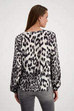 Load image into Gallery viewer, Monari Animal Print Shirt 808116 - Black Grey Print